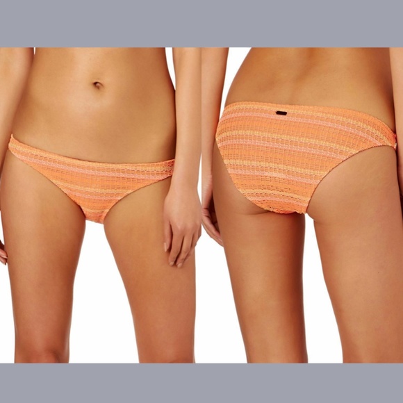 NEW Volcom Wildly Bare Crochet Bikini Bottom in Sparkler Orange‎ [ Medium ] - Picture 1 of 12